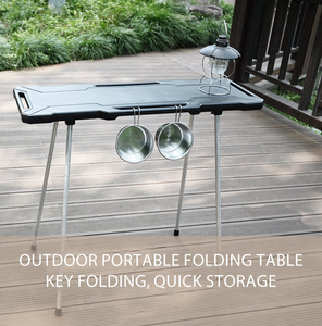 Conjunto de Mesa y Sillas Plegables Ajustables, Mesa de Picnic Portátil, para Playa, Camping, Sala de Estar, Almacén - Product Image 4