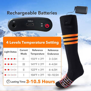 Calcetines Térmicos Recargables Antideslizantes para Esquí y Caza al Aire Libre, con Impresión Digital, Control Inteligente de Temperatura en la Parte Inferior para Niños - Product Image 6