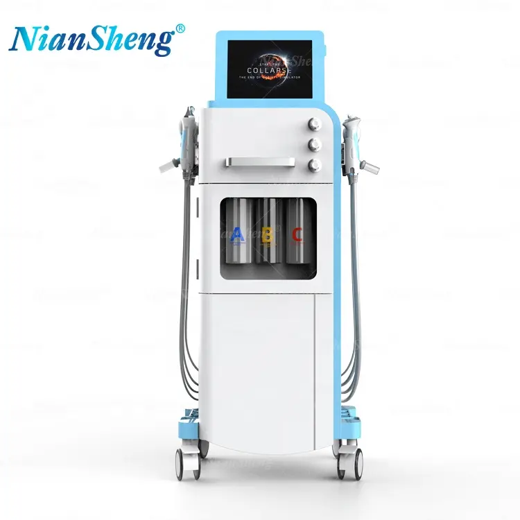 Nian sheng Neues Design 9 in 1 Hydra Beauty Wasser Derma brasio in Gesichts reiniger Haut analysator Hydro Derma brasion Gesichts maschine