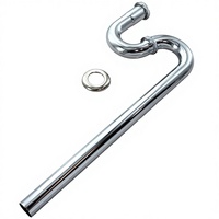 Kit de vidange de siphon en acier inoxydable chromé moderne de type P, anti-corrosion, avec filtre à déchets pour lavabo et robinet d'arrêt pour évacuation d'évier