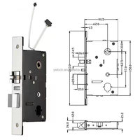 Tarjeta de llave inteligente Rfid para hotel, sistema de bloqueo de puerta de hotel, cerradura de puerta de habitación de hotel con sistema de software de gestión
