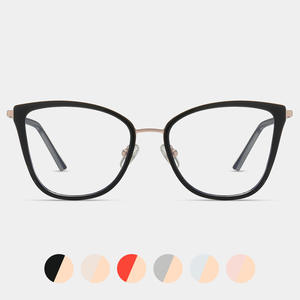 87101 Lunettes anti-lumière bleue Tr90, monture complète œil de chat pour femmes, avec branches à ressort métalliques, verres AC - Product Image 5