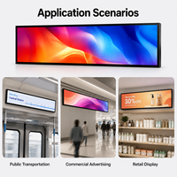 Écran LCD ultra-large de 49,5 pouces, écran étiré pour la publicité en magasin, affichage publicitaire commercial
