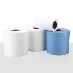 良い価格で通気性があり防水性があり、環境に優しいスパンレース不織布ロール、セルロース、竹、木材パルプ、レーヨン、綿、無地 - Product Image 1