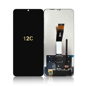 Layar sentuh pengganti Lcd ponsel, tampilan asli untuk Redmi 4X 5 6A 7 8A 9 9A 10 10A 11 Prime 12 12C perakitan Digitizer