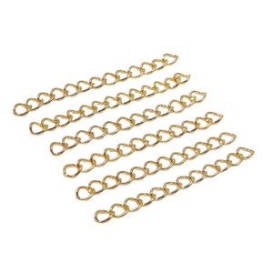 Cadena de extensión de hierro chapada en oro de 5 cm para la fabricación de collares, componentes de joyería DIY, 7 cm de longitud - Product Image 1
