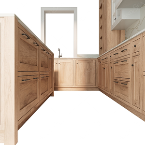 Juego Completo <span class=keywords><strong>de</strong></span> Muebles <span class=keywords><strong>de</strong></span> Cocina, Gabinete <span class=keywords><strong>de</strong></span> Cocina <span class=keywords><strong>de</strong></span> Madera Sólida, Isla Completa con Accesorios, Listo para Armar - Product Image 3