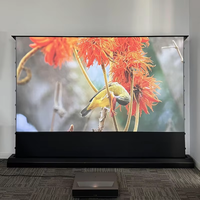 Pantalla Eléctrica de Piso ALR de 72'' a 120'', Automática, de Alta Gama, con Rechazo de Luz Ambiental, Motorizada, para Proyector Láser UST 4k