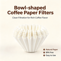 OEM ODM Vente en gros Matière première écologique B03 21g/m² 100 pièces Filtre à café en papier ondulé pour les distributeurs de supermarchés