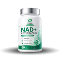 Capsules végétariennes de haute qualité NAD+ Resvératrol, soutien antioxydant pour l'énergie cellulaire NAD+, supplément OEM ODM à marque privée