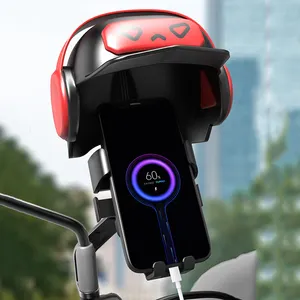 Có thể điều chỉnh chống rung Mũ bảo hiểm không ướt xe máy xe đạp tay lái gương chiếu hậu cài đặt điện thoại di động chủ