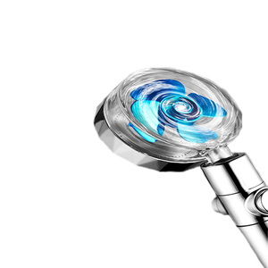 Nuovo 2022 rotazione ad alta pressione 360 gradi soffione rotante soffione doccia <span class=keywords><strong>con</strong></span> piccolo ventilatore Turbo soffione doccia abs - Product Image 1