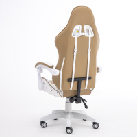 Chaise d'ordinateur ergonomique en cuir imprimé Dossier en mousse brute haute densité Chaise de jeu Pro PC
