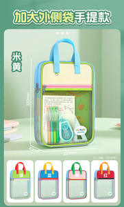 Sac en filet à fermeture éclair pour documents A4, sac en filet durable personnalisé, classification multicouche, sacs de rangement en filet avec logo, emplacement pour carte d'identité - Product Image 4