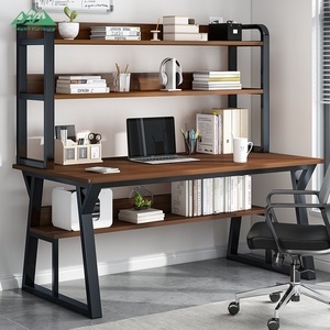 Escritorio de ordenador de madera ergonómico de estilo moderno con juego de estantería y silla para oficina, hogar, escuela o uso en hospitales - Product Image 5