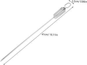 Wholesale Barbecue <b>Accessories</b> Stainless Steel BBQ Skewers for Meat Chicken Vegetable and Fruit - Product Image 2