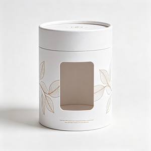 Boîte d'emballage cylindrique personnalisée de haute qualité avec fenêtre transparente, tube rond pour la personnalisation de la marque de grains de café - Product Image 6