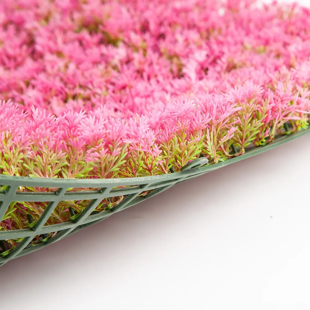 Neues Modus rosa Farbe künstliche Raumpflanzen Wandmatte künstliche Blumenhecken für Hochzeit