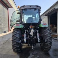Traktor 120HP Laris Manis, Traktor Kebun Roda dengan Loader Depan, Backhoe, Bajak, dan Trailer