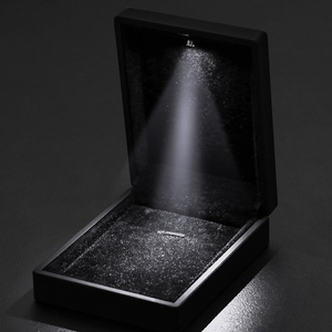 Quà Tặng Giáng Sinh Bao Bì Nhẫn Moissanite Sang Trọng Bông Tai Vòng Tay Dây Chuyền Tennis Hộp Trang Sức Bằng Giấy Nhỏ Có Đèn Led - Product Image 3