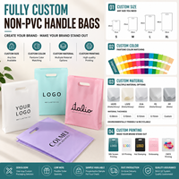 Sacs en plastique brillant LDPE personnalisés avec logo, sacs de transport robustes pour vêtements, sacs de luxe pour chaussures, t-shirts, supermarchés et expositions