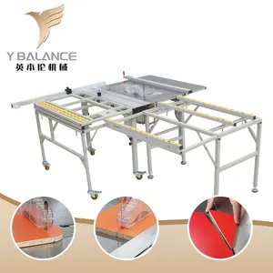 Scie à table coulissante à bois directe d'usine Machines Portable Coupe de panneaux de bois Machine à scie double sans poussière