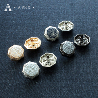 Fabricant de boutons APEX, boutons à pression en métal Zamak avec logo personnalisé, boutons décoratifs ronds OEM ODM pour Thobe Jubba