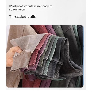 <span class=keywords><strong>Pull</strong></span> en coton 360g, version ample à épaules tombantes, col rond, manches longues, uni, délavé - Product Image 3