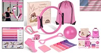 Kit d'entraînement Yoga et Pilates : Poids de cheville en PVC, Anneau de Pilates, Ballons d'exercice – Idéal pour la maison et le fitness en toutes saisons