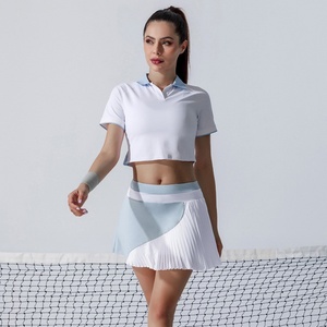 Traje de Tenis Plisado para Mujer, 86% Nailon, 14% Elastano, Ropa de Golf para Damas, Venta al Por Mayor - Product Image 3