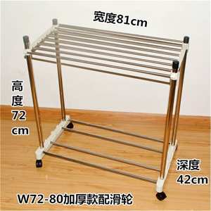 ราวแขวนผ้าขนหนูสแตนเลส W100-80 กว้าง 81 ซม. สูง 100 ซม. พับได้ พร้อมล้อเลื่อน สำหรับห้องน้ำ - Product Image 5