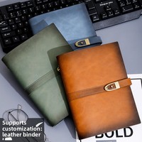 Carnet de voyage en cuir véritable A5, agenda vintage en cuir de vachette, carnet à feuilles mobiles en cuir souple, personnalisable avec LOGO