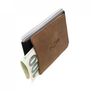 Gran oferta, recién llegado, tarjetero personalizado con correa elástica de cuero PU para hombre, billetera Superior para múltiples tarjetas de crédito - Product Image 4