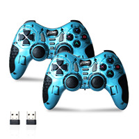 Manette de jeu sans fil Bluetooth TGZ avec adaptateur récepteur USB, sans vibration, pour PC/ordinateur portable/boîtier Android TV - Portée 8-10m, piles AAA