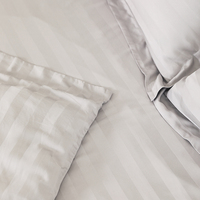 Ensemble de draps plats en bambou OEM très vendu literie en bambou 100% type de draps de lit rayés imprimés sur mesure en bambou biologique pour adulte