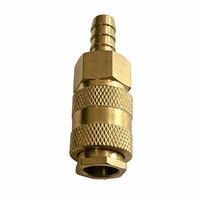 Raccord rapide universel européen 3-en-1 en laiton avec raccord cannelé pour tuyau, compatible OEM, diamètre d'interface 6-13 mm