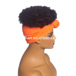 Ashili — perruque <span class=keywords><strong>afro</strong></span> synthétique bouclée à closure, 4 pouces, bandeau crépu de couleur unie <span class=keywords><strong>pour</strong></span> femmes noires - Product Image 2