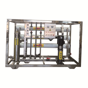 Système d'osmose inverse en acier inoxydable de 1000 gallons par jour, pompe, moteur PLC, filtre RO, machine de traitement d'eau potable pure - Product Image 1