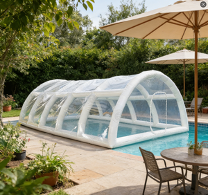 <span class=keywords><strong>Abri</strong></span> <span class=keywords><strong>de</strong></span> <span class=keywords><strong>piscine</strong></span> gonflable transparent en forme d'arche, dôme <span class=keywords><strong>de</strong></span> <span class=keywords><strong>piscine</strong></span> gonflable, <span class=keywords><strong>abri</strong></span> transparent pour piscines familiales - Product Image 1