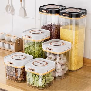 Boîte de conservation sous vide en plastique de qualité alimentaire, type presse, pour produits secs, accessoires de cuisine, emballage carton - Product Image 4