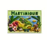 Aimants de réfrigérateur ovales 3D en résine Martinique, scène de plage tropicale, souvenir, décoration murale, cadeau touristique, vente en gros, aimants de réfrigérateur
