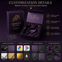 Boîte cadeau magnétique de luxe personnalisée en carton avec insert en satin, emballage recyclable en papier rigide pour perruque
