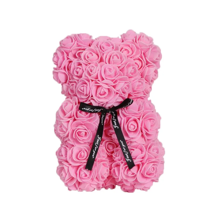 Wholesale Foam/PE Rose Bear 25cm Teddy Rose Bear Mini Rose Bear für Girlfriend Gifts