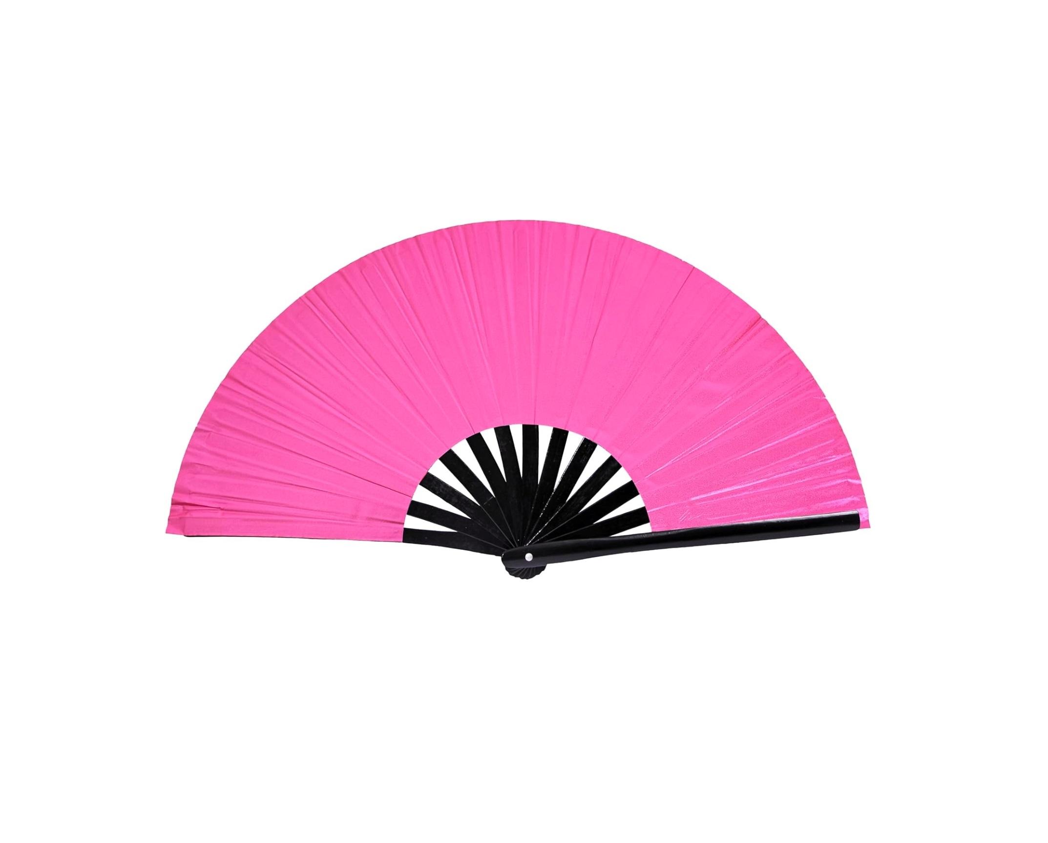 Custom Logo Printed Promotional Wholesale Nylon Round Folding Hand Fan  Large Folding Fan Silk Fan, image size:2146x1726