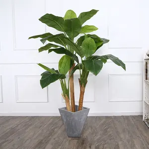 Hete Verkoop Bonsai Stand Bananenplanten Weegbree Boom Kunstmatige Planten Decoratief Voor Thuis Buiten