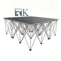 Scène mobile personnalisée en contreplaqué avec support en aluminium pour mariage, spectacle, exposition, événements musicaux