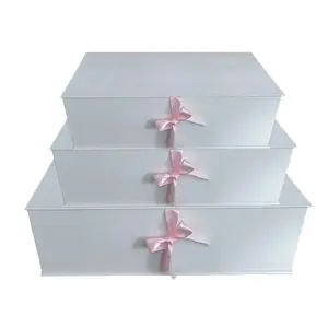 Hair Bundles Packaging Box Extension Bags With Satin Human Weave Hair Gift Storage Box With Ribbon Closure For Wig Accessories