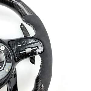 <span class=keywords><strong>Volant</strong></span> personnalisé en <span class=keywords><strong>alcantara</strong></span> et fibre de carbone avec LED pour Mercedes Benz C300 2014-2023 <span class=keywords><strong>A45</strong></span> G63 <span class=keywords><strong>AMG</strong></span> GLE Classe C, amélioration de l'intérieur - Product Image 6