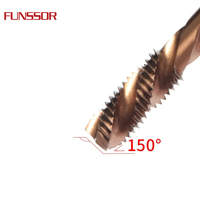 Tarauds à filetage en cobalt HSS-Co M35 à cannelures spirales métriques M2-M30, tarauds de machine à droite pour acier inoxydable
