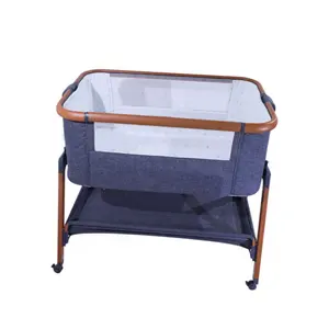 2025 Xu Hướng Mới Bé Bassinet Cánh Tay Cơ Khí Xuất hiện Bên Co-Ngủ Giường Cho Bé Xách Tay Sang Trọng Trẻ Sơ Sinh Bé Cạnh Giường Ngủ Giường Cũi - Product Image 1
